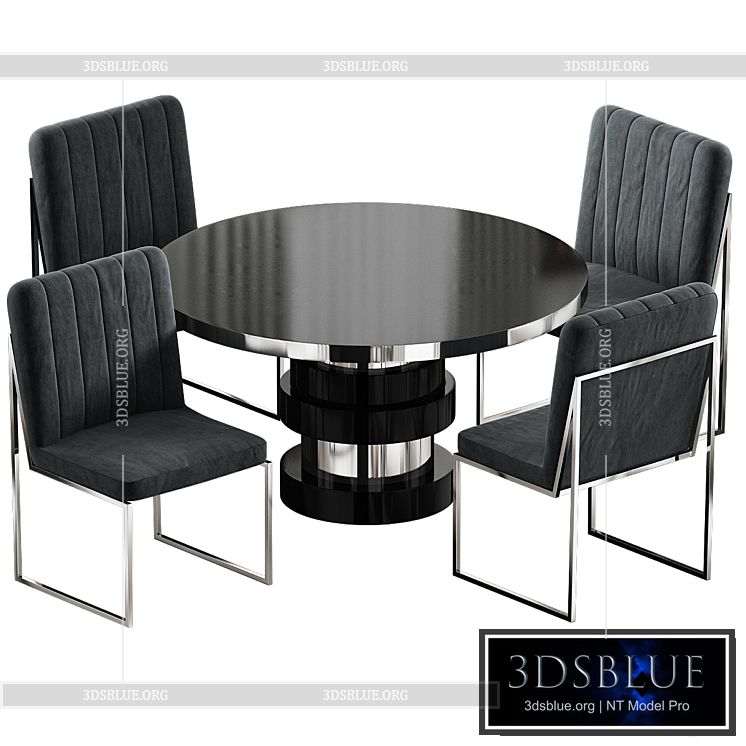 Boca Round Dining Table 3DS Max - thumbnail 3