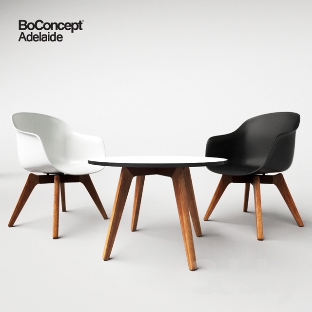 BoConcept Adelaide chair and table 3DS Max - thumbnail 3