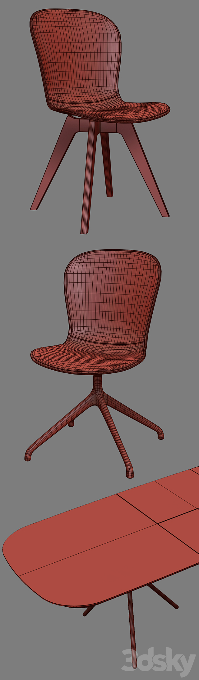 BoConcept Adelaide Chair & Ottawa Table 3DSMax File - thumbnail 3