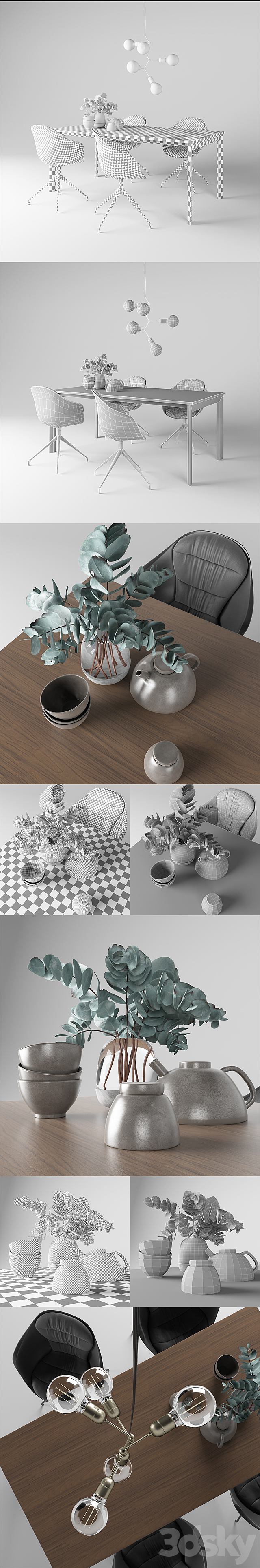 BoConcept Dining Set 3DSMax File - thumbnail 2