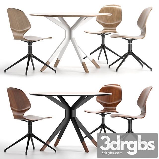 Boconcept – florence chair + billund table 2 3dsmax Download - thumbnail 1