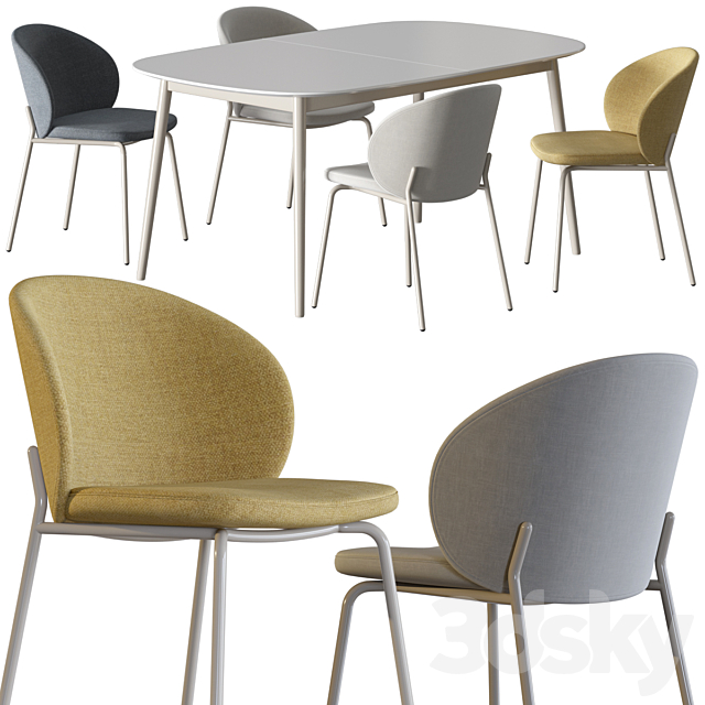 Boconcept-Princeton dining chair set 3DSMax File - thumbnail 1