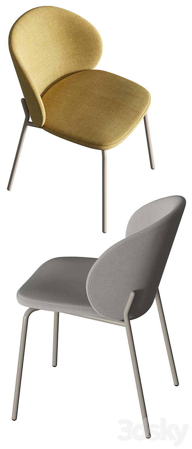 Boconcept-Princeton dining chair set 3DSMax File - thumbnail 2