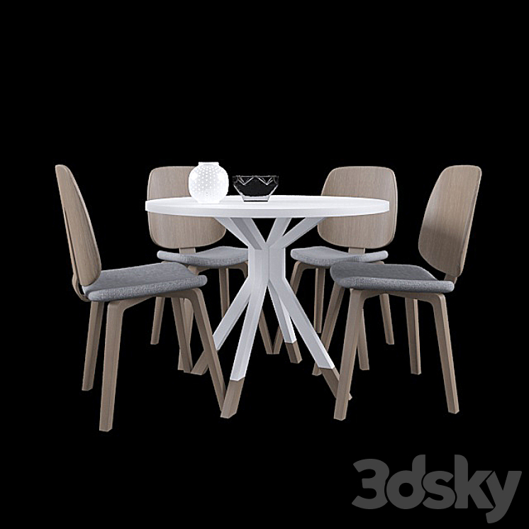 Boconcept table and chair 3DS Max - thumbnail 1