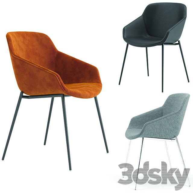 Boconcept – Vienna Chair + Augusta table 3DSMax File - thumbnail 3