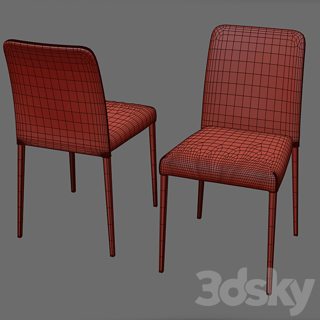 Bonaldo Deli chair Ax table 3DS Max Model - thumbnail 3