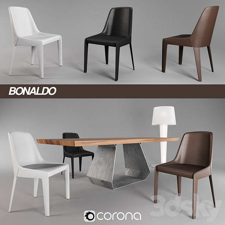 Bonaldo Lamina + Amond + XX Light 3DS Max - thumbnail 1