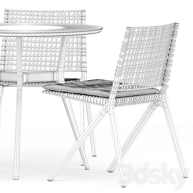 BRANCH ARMCHAIR and CHAIR and BRANCH TABLE by TRIBU 3DS Max Model - thumbnail 5