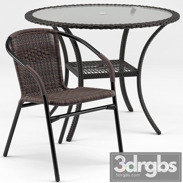 Brigance Bistro Table Acadian Chair 3dsmax Download - thumbnail 1