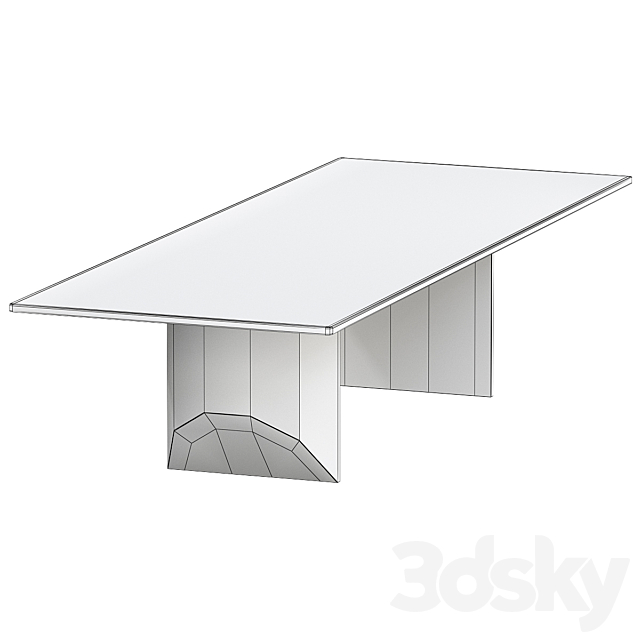 Briscola natevo and WEDGE Marble table Minotti 3DSMax File - thumbnail 2