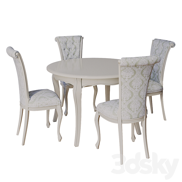 BUCZYNSKI round table. chair 2. Classic collection 3DS Max Model - thumbnail 2