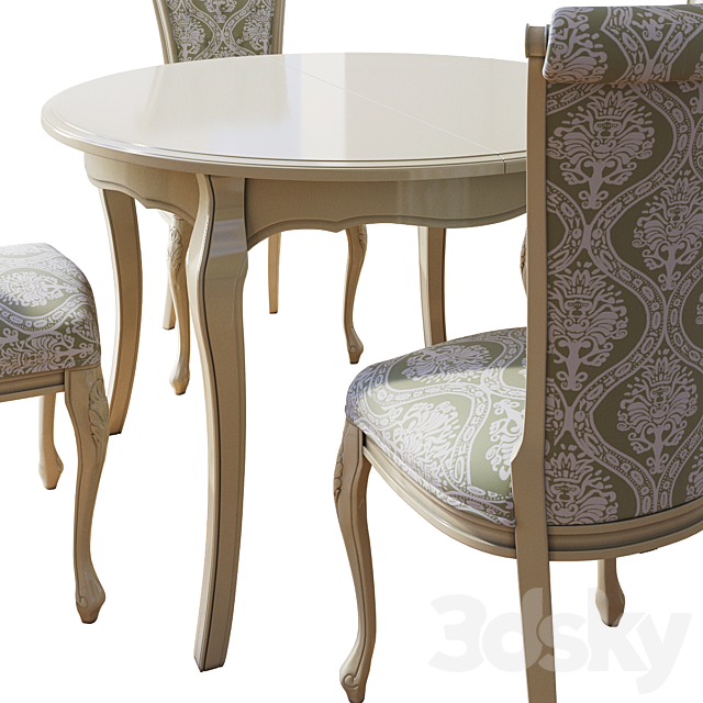 BUCZYNSKI round table. chair 2. Classic collection 3DS Max Model - thumbnail 3