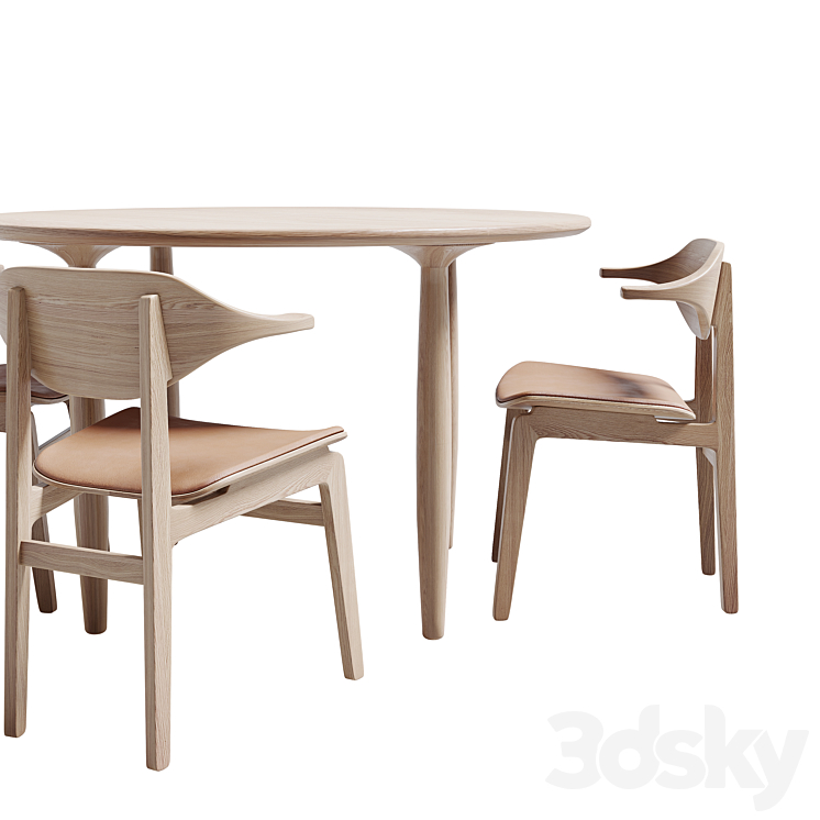 Buffalo Dining Chair Oku Round Dining Table NORR 11 3DS Max - thumbnail 2