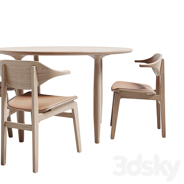 Buffalo Dining Chair Oku Round Dining Table NORR 11 3DSMax File - thumbnail 2