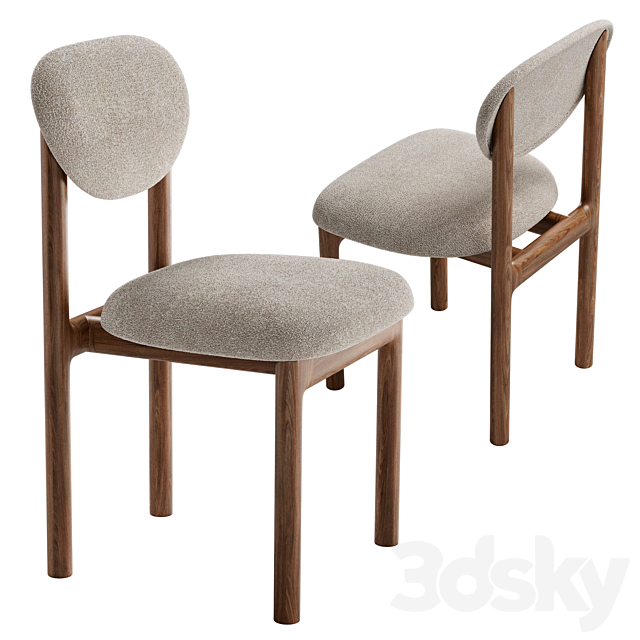 Bult table and chair 3DS Max Model - thumbnail 4