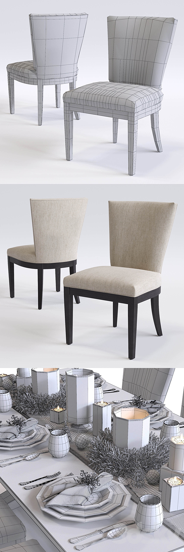 C & B Clayton Armchair & Winnetka Table 3DSMax File - thumbnail 3