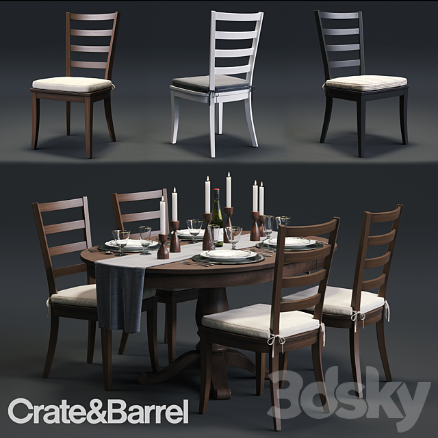 C & B Harper Chair and Avalon Table 3DSMax File - thumbnail 1