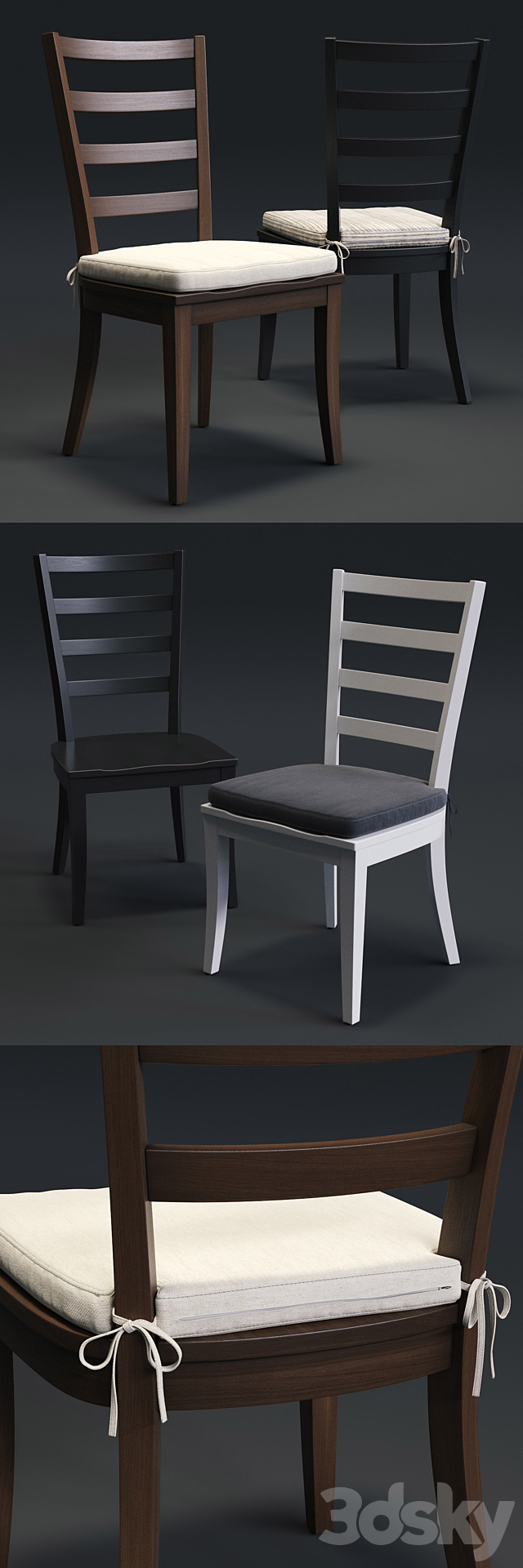 C & B Harper Chair and Avalon Table 3DSMax File - thumbnail 2