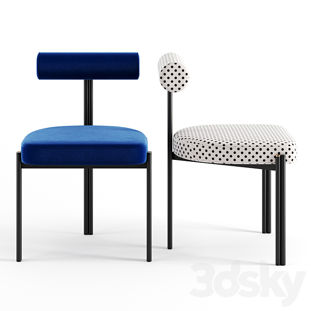 Caillou chair and table by Liu Jo 3DSMax File - thumbnail 2