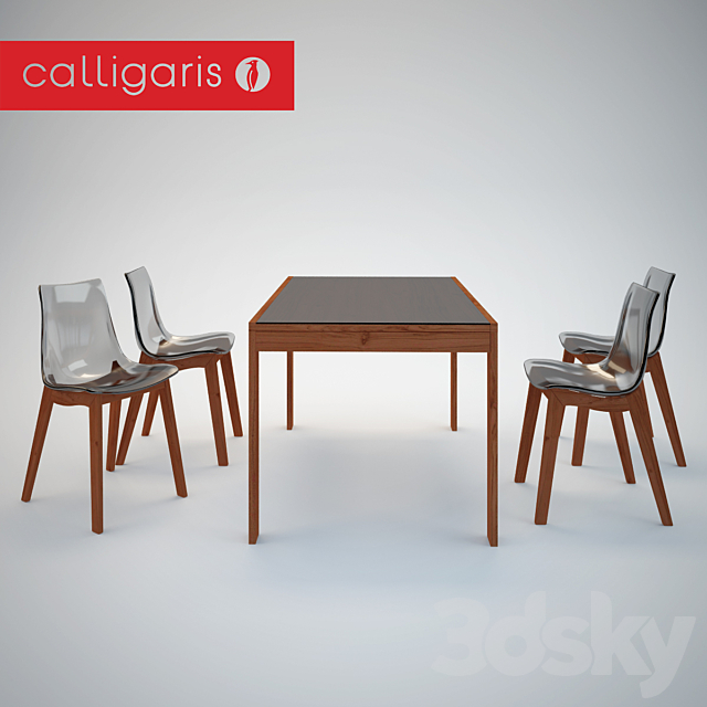 Calligaris dining group 3DSMax File - thumbnail 2