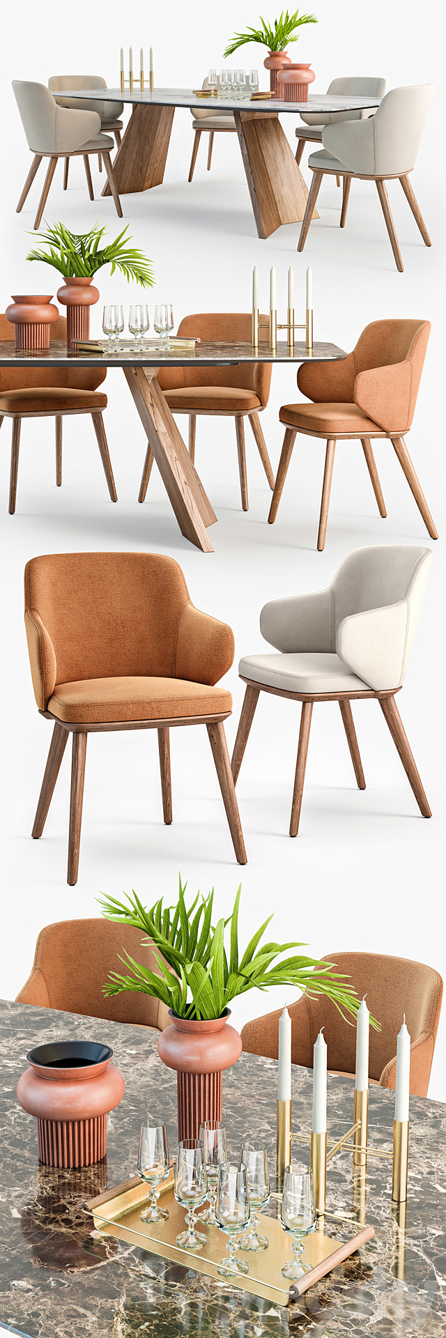 Calligaris Foyer armchair Icaro table set01 3DSMax File - thumbnail 2