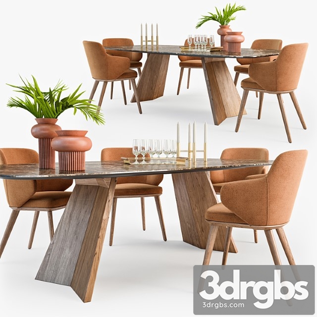 Calligaris foyer armchair icaro table set01 - thumbnail 1