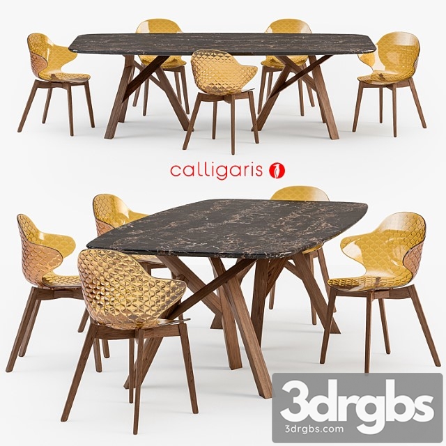 Calligaris jungle table saint tropez wood chair - thumbnail 1