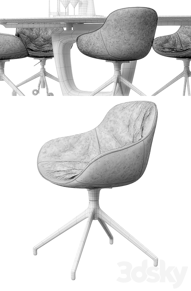 Calligaris Orbital table set 3DSMax File - thumbnail 3