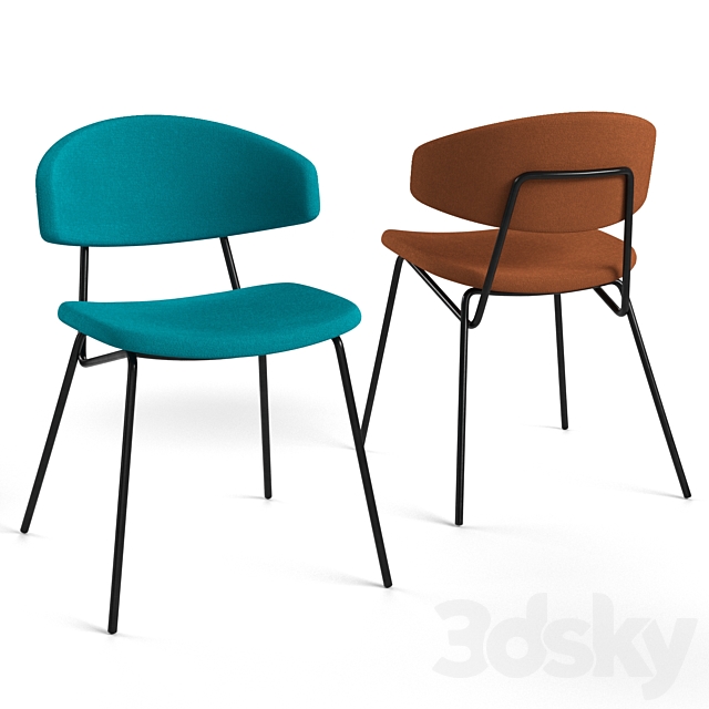 Calligaris sophia chair and jungle table 3DSMax File - thumbnail 2