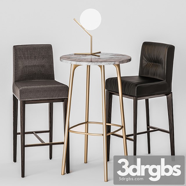 Calligaris tosca bar chair 2 3dsmax Download - thumbnail 1