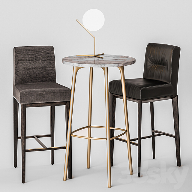 Calligaris Tosca Bar Chair 3DSMax File - thumbnail 1