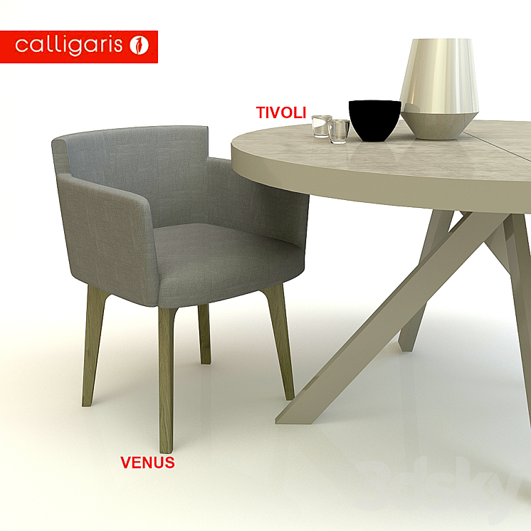 Calligaris Venus and Tivoli 3DS Max - thumbnail 2