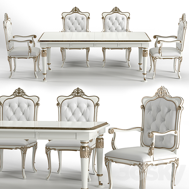 Camerin Capitonne Liberty Armchair and table 3DSMax File - thumbnail 1