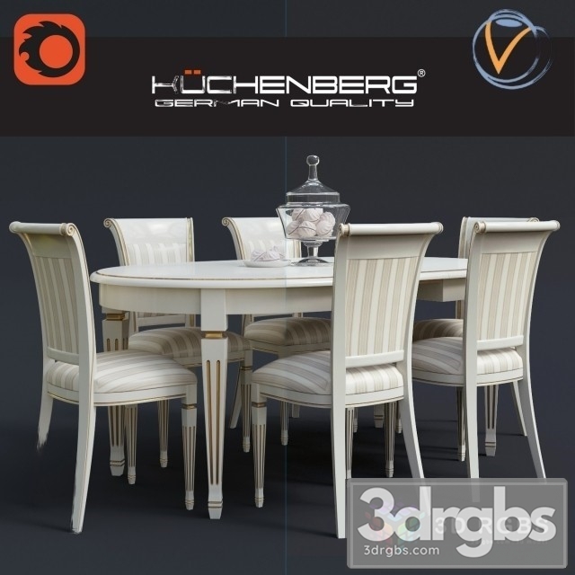 Camilla Table and Chair 3dsmax Download - thumbnail 1