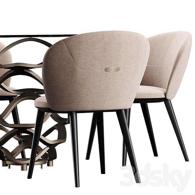 Cantory & Reflex Neolitico dining set 3DS Max Model - thumbnail 3