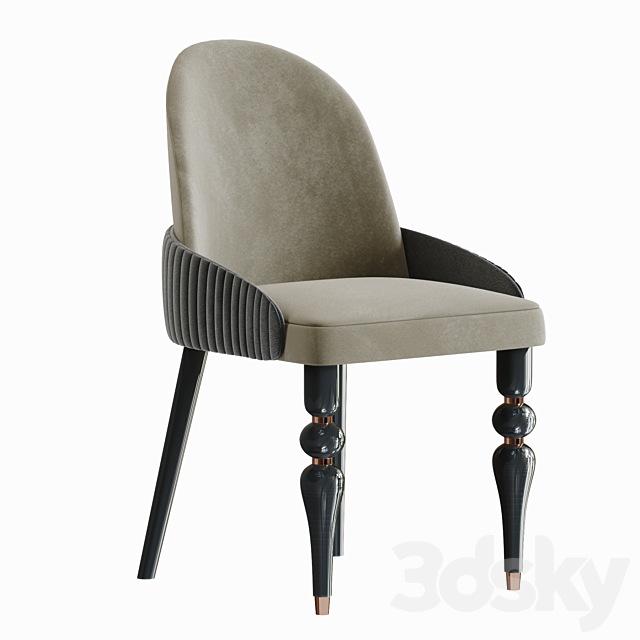 capella dining chair 3DS Max Model - thumbnail 3