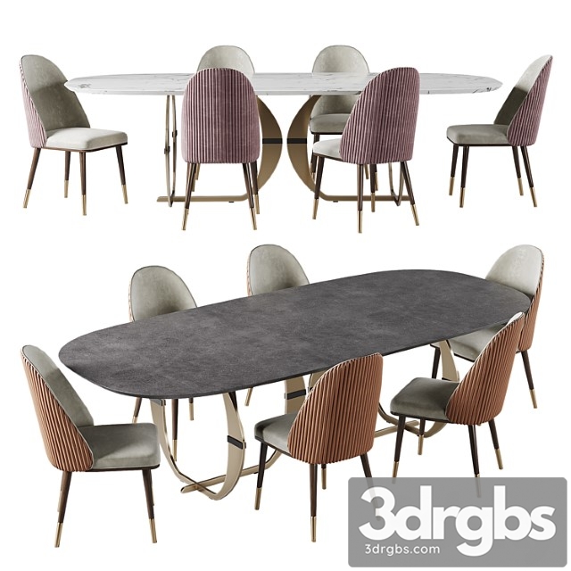 Capital collection convivio oval dining table and chair - thumbnail 1