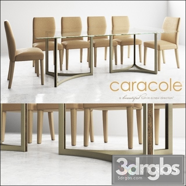 Caracole Artisans Table and Chair 3dsmax Download - thumbnail 1