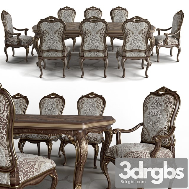 Carson aria dining 2 3dsmax Download - thumbnail 1