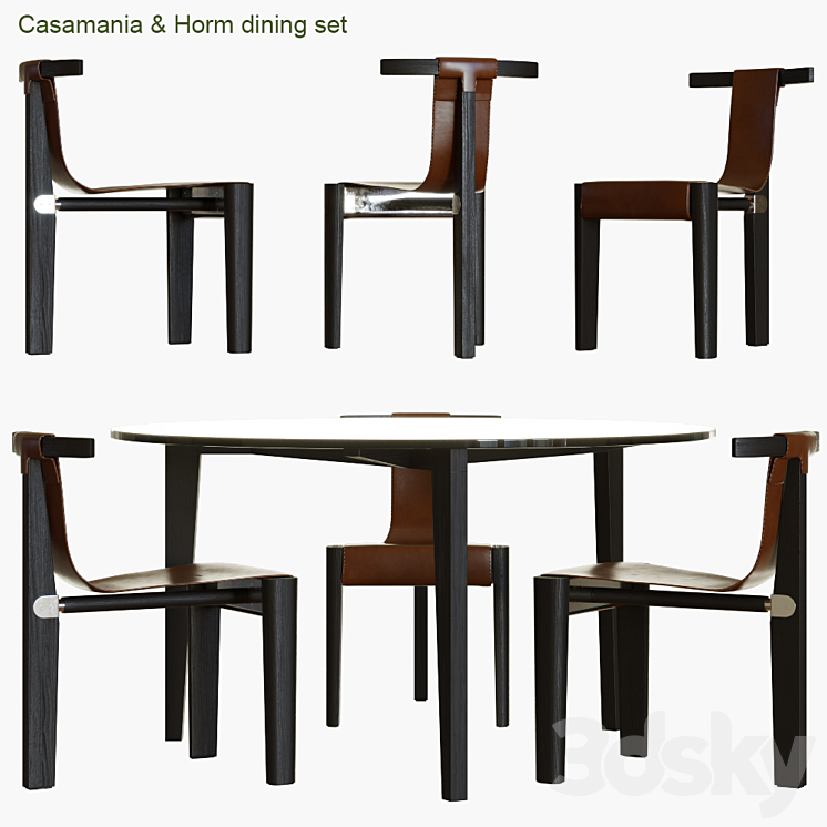 Casamania & Horm dining set 3DS Max - thumbnail 1