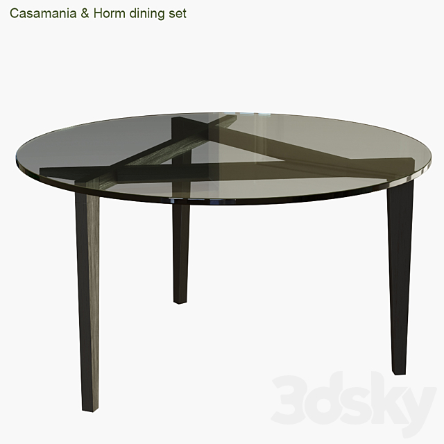 Casamania & Horm dining set 3DSMax File - thumbnail 3