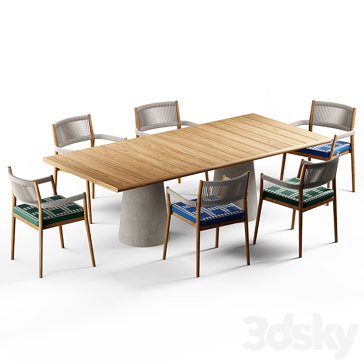 Cassina – 474 and 477 Dine Out 3DS Max - thumbnail 2