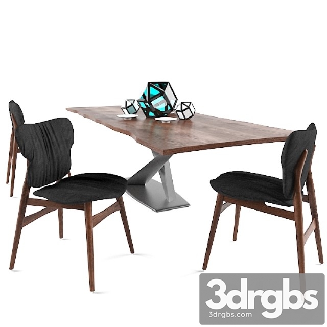 Cassoni stratos wood table 2 3dsmax Download - thumbnail 1