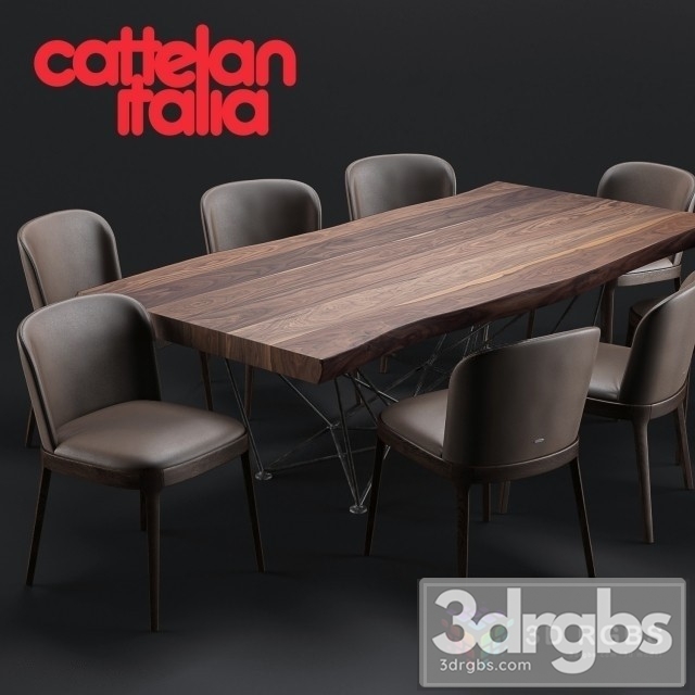 Cattelan Godron Deep Wood Magda Chair 3dsmax Download - thumbnail 1