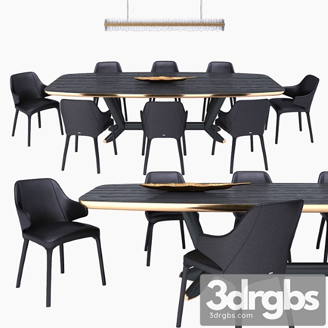 Cattelan italia dining set 2 3dsmax Download - thumbnail 1