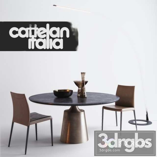 Cattelan Italia Dining Set 3dsmax Download - thumbnail 1