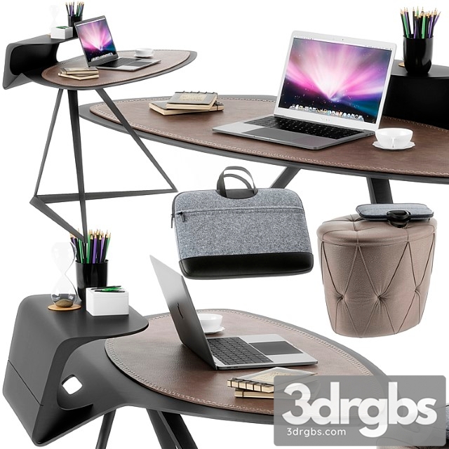 Cattelan Italia Storm Desk Set 3dsmax Download - thumbnail 1