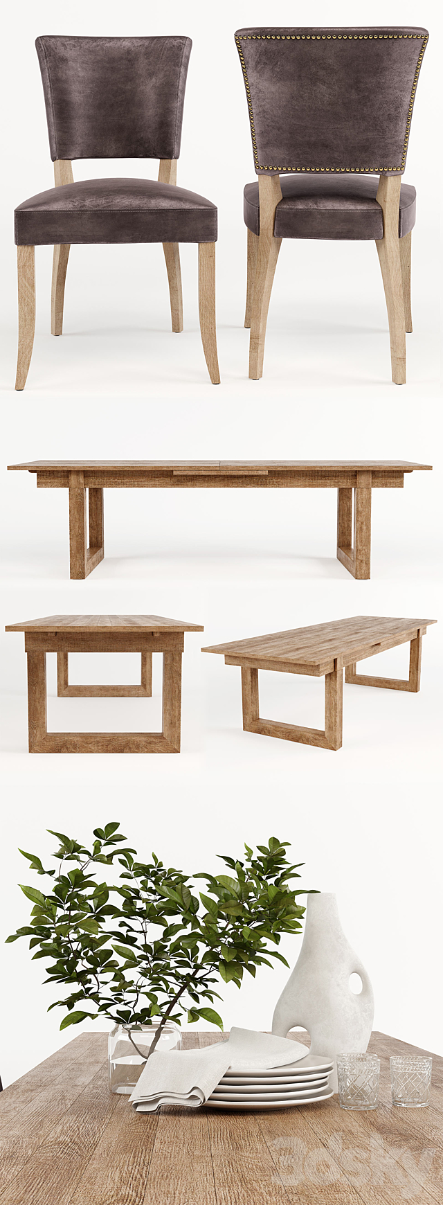 Causeway_Dining_table 3ds Max - thumbnail 2