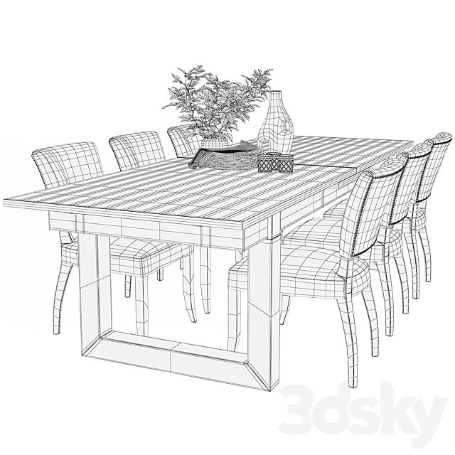 Causeway_Dining_table 3ds Max - thumbnail 3