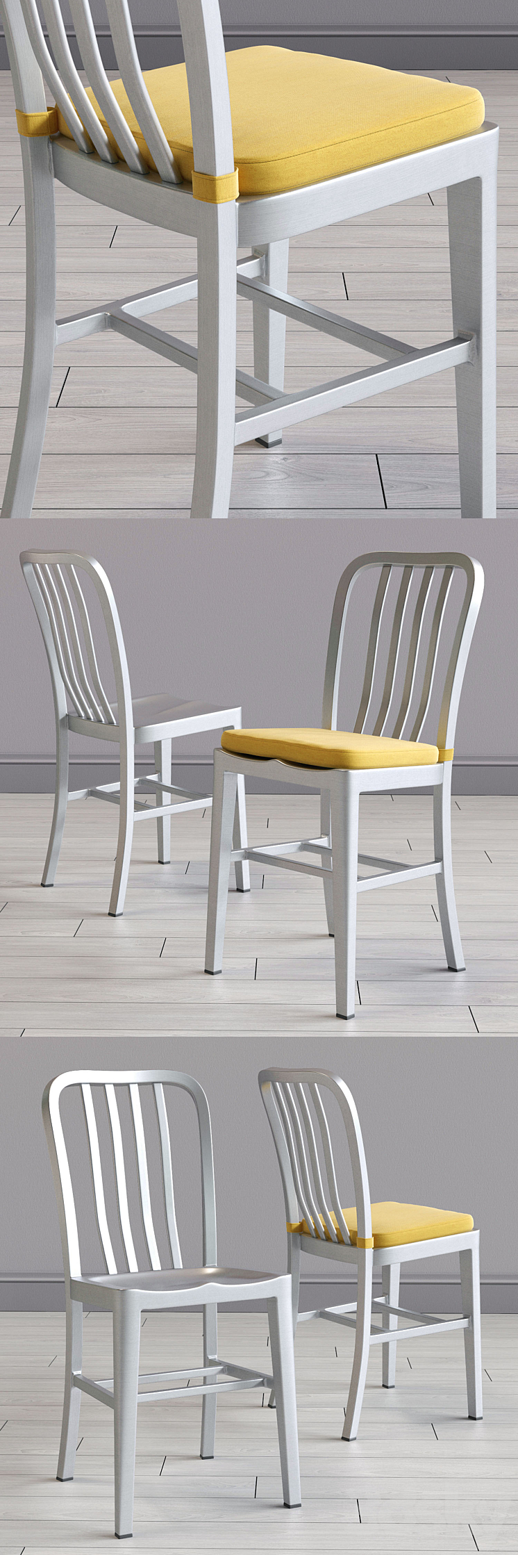 C&B Delta Dinning Chair and Avalon Table 3DS Max - thumbnail 2